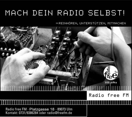 Radio free FM Kampagne: Mach Dein Radio selbst