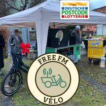 Vélo unter einem Pavillon beim Quartiermanagement Neu-Ulm