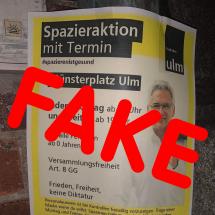 Fake Plakat Spaziergänger