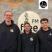 Tim Remppel, León Kloos und Christoph Altmayer bei Radio free FM