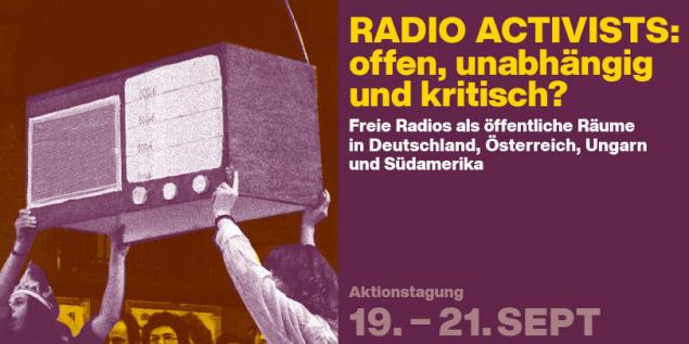Aktionstag freie Radios Das Logo der Veranstaltung mit den Terminen